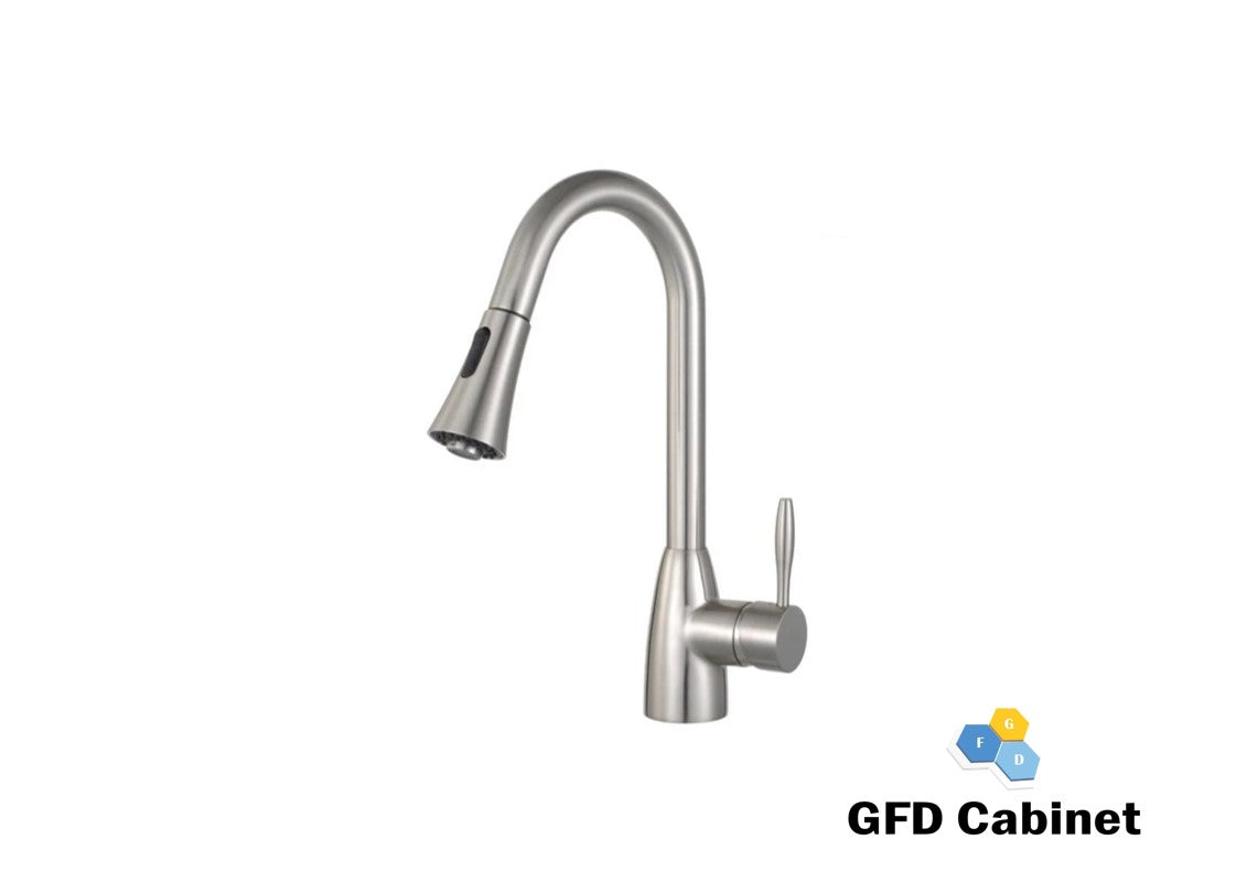 N88402 Single Handle Pull Down Kitchen Faucet Brushed Nickel