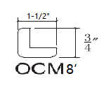 OCM8 Shaker Style Cabinet Outside Corner Molding 96 Inch