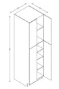 PC2490 Frameless Wall Pantry 24"Wx90"Hx24"D