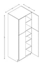 PC3084 Frameless Wall Pantry 30"Wx84"Hx24"D