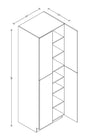 PC3096 Frameless Wall Pantry 30"Wx96"Hx24"D