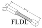 POST-FLDL Shaker Style Cabinet Fluted Decorative Leg 34.5"Wx3"Hx3"D