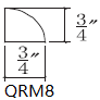 QRM8 Shaker Style Cabinet Quarter Round Molding 96 Inch Length