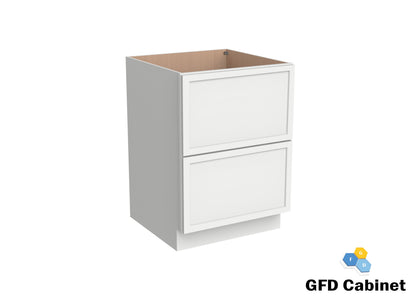 2DB36 Slim Shaker 2-Drawer Base Cabinet 36"Wx34-1/2"Hx24"D