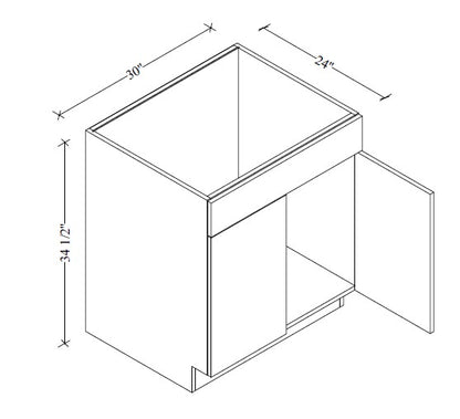 SB30 Sink Base 30"Wx34-1/2"Hx24"D