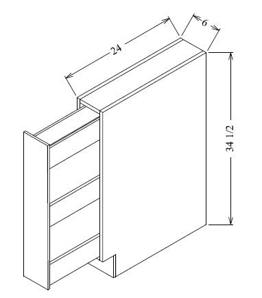 Spice pull out cabinet size sale