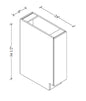 SBP09 Base Spice Rack 9"Wx34-1/2"Hx24"D