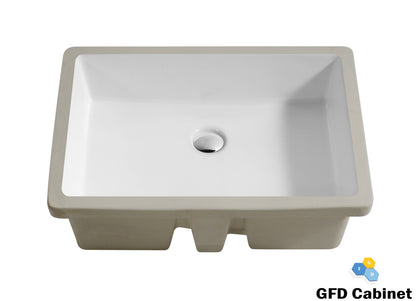 SF1202 Rectangular Ceramic Undermount Bathroom Sink
