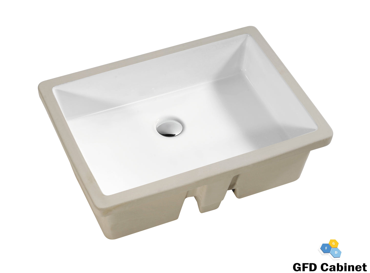 SF1202 Rectangular Ceramic Undermount Bathroom Sink