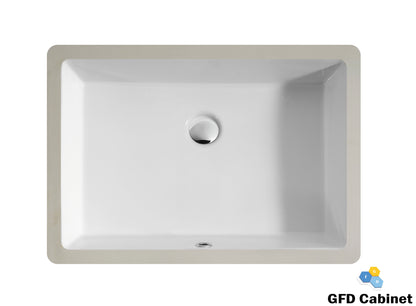 SF1202 Rectangular Ceramic Undermount Bathroom Sink