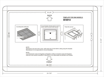 SF-2014 Rectangular Ceramic Undermount Bathroom Sink with Overflow