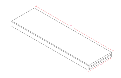 SHELF48 Shaker Style Cabinet Floating Shelf 48"Wx11"Hx1 6/7"D