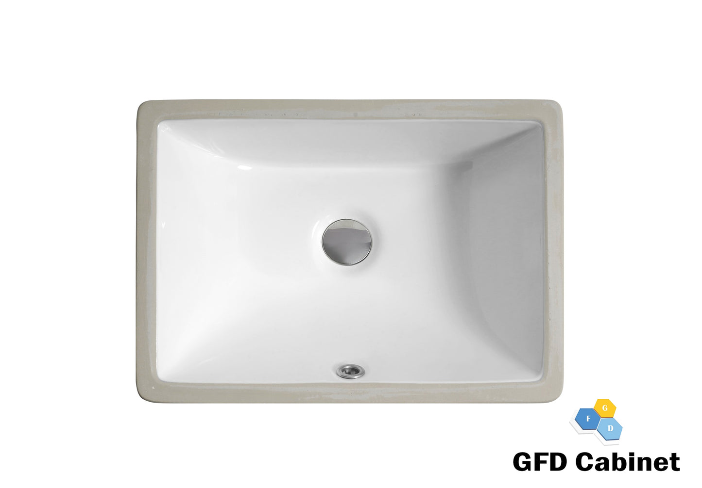 SK-2012-WH Rectangular Ceramic Undermount Basin