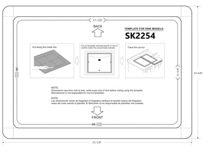 SK-2254-WH Rectangular Ceramic Undermount Basin white Color