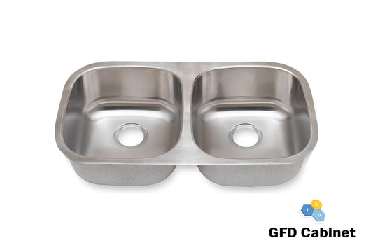 SM502 18 Gauge (18G) Undermount Double Bowl (50/50) T-304 Stainless Steel Sink