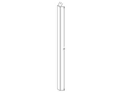 TF396 Shaker Style Cabinet Tall Filler 3"Wx96"H