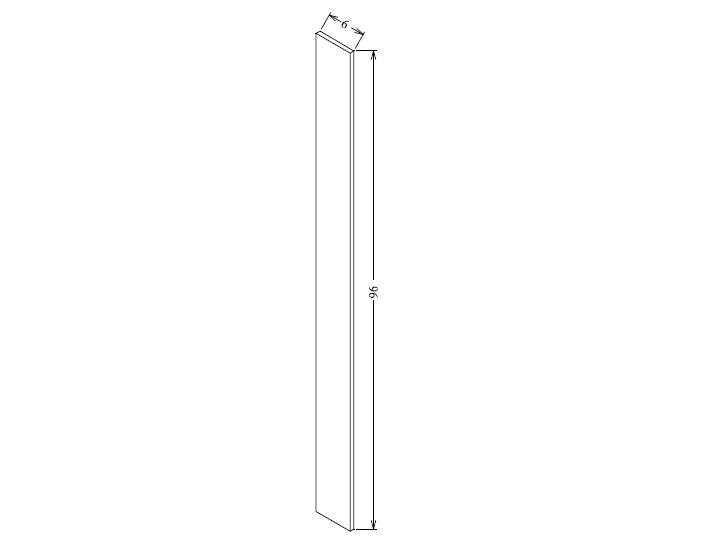 TF696 Shaker Style Cabinet Tall Filler 6"Wx96"H
