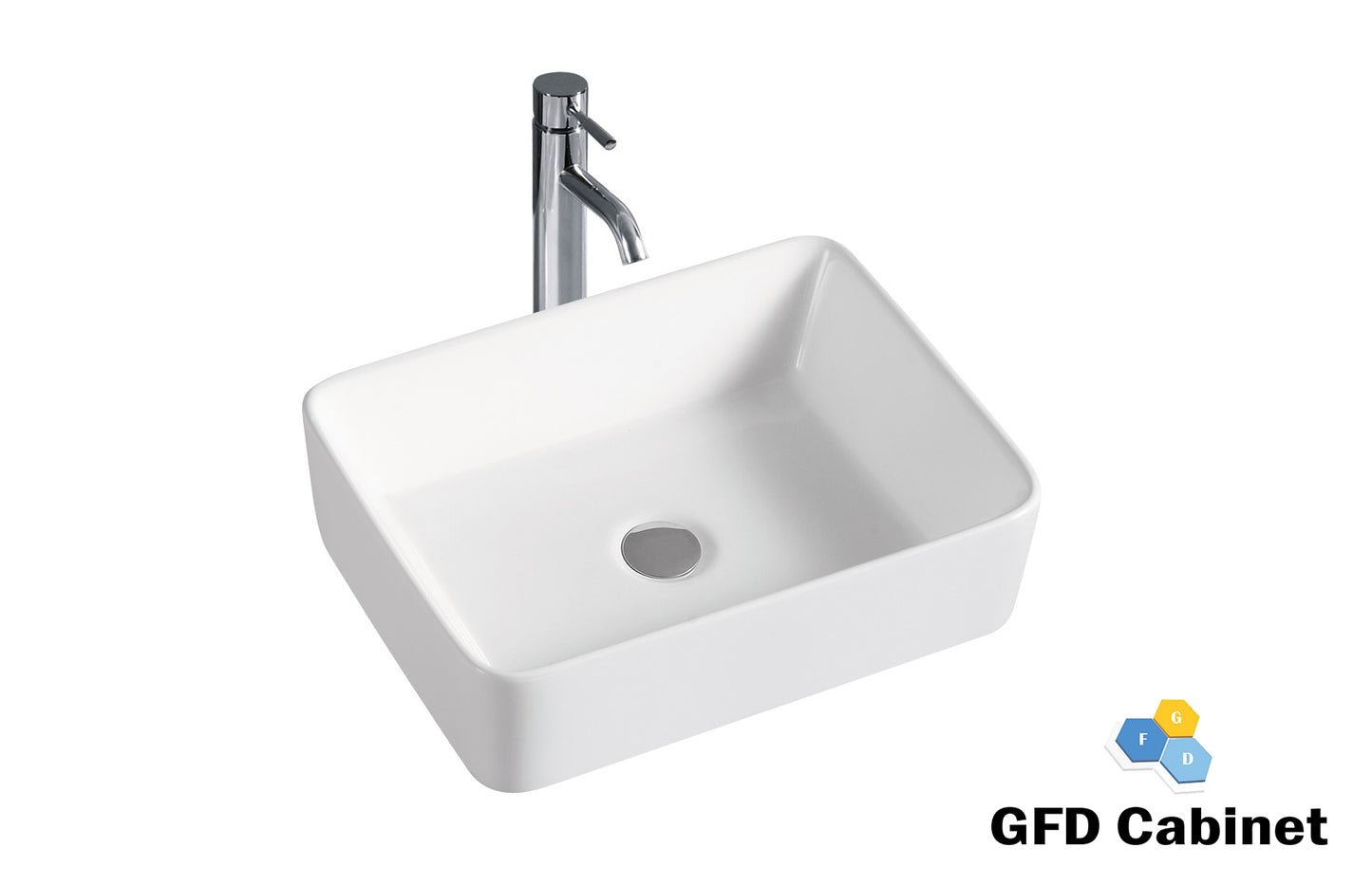 TP5921 White Artistic Basin Above Counter Vessel Sink