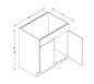 V3021 Vanity Base 30"Wx34-1/2"Hx21"D