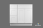 VDB4221L Shaker Style Vanity Sink 3-Drawers Cabinet Left Side Drawer 42"Wx34-1/2"Hx21"D