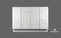 VDB4821 Shaker Style Cabinet Vanity Sink Base 48"Wx34-1/2"Hx21"D