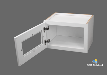 W1212GD Shaker Style Wall Cabinet With Glass Door 12"Wx12"Hx12"D