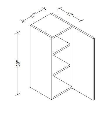 W1230 Wall Cabinet 12"Wx30"Hx12"D