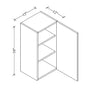 W1530 Wall Cabinet 15"Wx30"Hx12"D