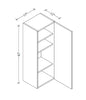 W1542 Wall Cabinet 15"Wx42"Hx12"D