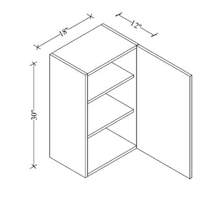 W1830 Wall Cabinet 18"Wx30"Hx12"D