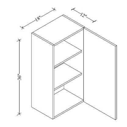 W1836 Wall Cabinet 18"Wx36"Hx12"D
