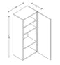 W1842 Wall Cabinet 18"Wx42"Hx12"D