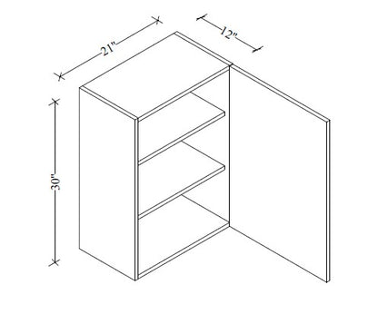 W2130 Wall Cabinet 21"Wx30"Hx12"D