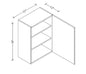 W2130 Wall Cabinet 21"Wx30"Hx12"D
