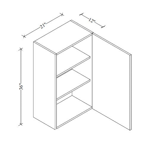 W2136 Wall Cabinet 21"Wx36"Hx12"D