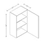 W2136 Wall Cabinet 21"Wx36"Hx12"D