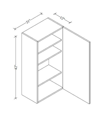 W2142 Wall Cabinet 21"Wx42"Hx12"D