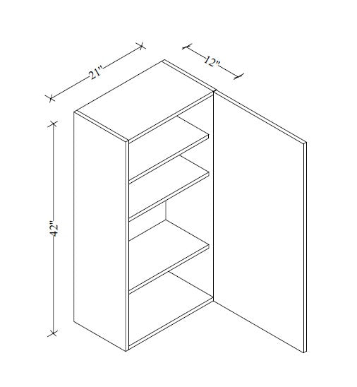 W2142 Wall Cabinet 21"Wx42"Hx12"D