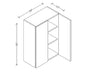 W2436 Wall Cabinet 24"Wx36"Hx12"D