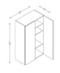 W2442 Wall Cabinet 24"Wx42"Hx12"D