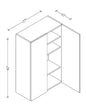 W2742 Wall Cabinet 27"Wx42"Hx12"D