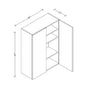 W3042 Wall Cabinet 30"Wx42"Hx12"D