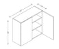 W3330 Wall Cabinet 33"Wx30"Hx12"D