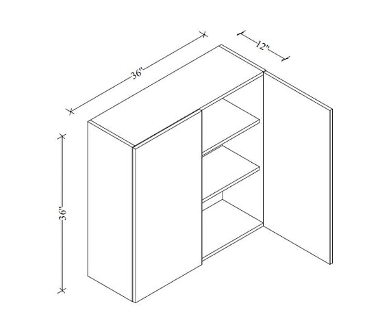 W3636 Wall Cabinet 36"Wx36"Hx12"D