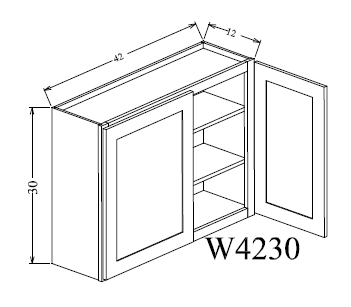 W4230 Wall Cabinet 42"Wx30"Hx12"D