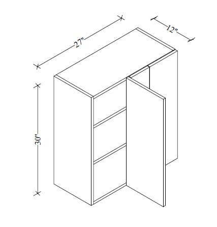 WBC2730 Wall Blind Corner Cabinet 27"Wx30"Hx12"D