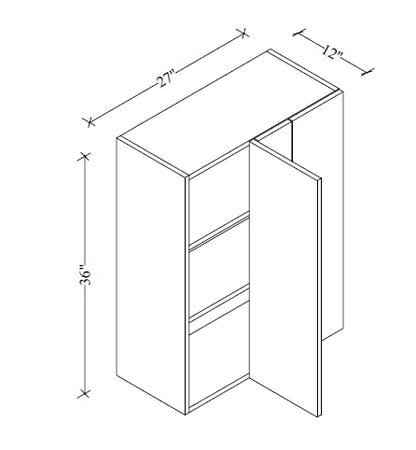 WBC2736 Wall Blind Corner Cabinet 27"Wx36"Hx12"D