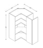 WER2442 Frameless European Style Wall Easy Reach Cabinet 24"Wx42"Hx12"D