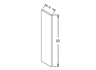 WF630 Shaker Style Cabinet Wall Filler 6"Wx30"H