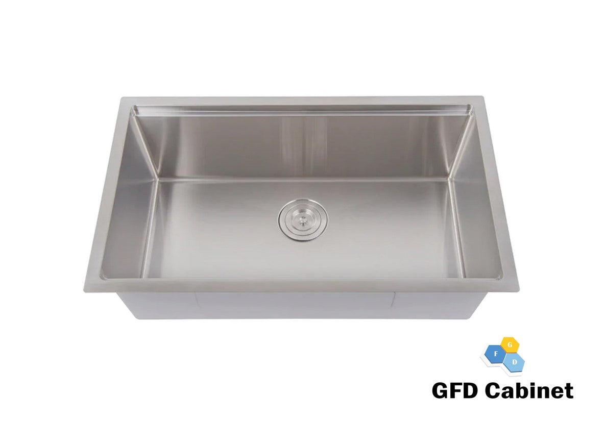 WRD3219S 18 Gauge (18G) Round Corners Stainless steel Undermount Square Single Bowl Sink